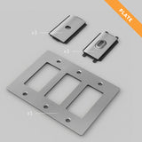 Wall Plate Metal Steel 3G By Buster And Punch
