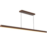 Walnut 60inch Dottie Linear Pendant by Alora Lighting
