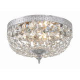 Waltham Crystal Basket Flush Mount 10" Polished Chrome