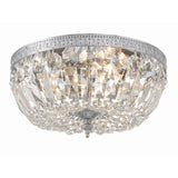 Waltham Crystal Basket Flush Mount 12" Polished Chrome