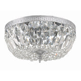 Waltham Crystal Basket Flush Mount 12" Polished Chrome
