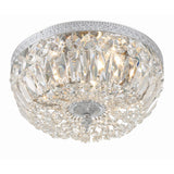 Waltham Crystal Basket Flush Mount 12" Polished Chrome