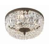 Waltham Crystal Basket Flush Mount 14" English Bronze
