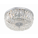 Waltham Crystal Basket Flush Mount 14" Polished Chrome
