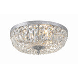 Waltham Crystal Basket Flush Mount 16" Polished Chrome