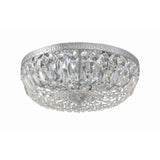 Waltham Crystal Basket Flush Mount 16" Polished Chrome