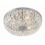 Waltham Crystal Basket Flush Mount 16" Polished Chrome