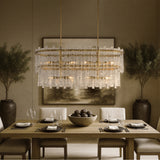 Warren Linear Chandelier Gold Leaf By Maxim Lighting - Lifestyle View