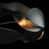Waves Pendant detail in Dark Smoke, by Hubbardton Forge