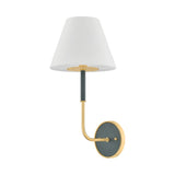 Wedgewood Wall Sconce - 1-Light - Aged Brass with Soft Studio Green by Hudson Valley