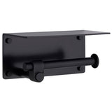 Welders Black Toilet Roll Holder-With Shelf-Cast by Buster and Punch