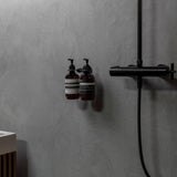 Welders Black Double Soap Holder-Cast-Dispenser by Buster and Punch in Bathroom