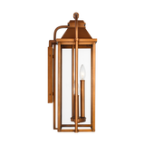 Wellsworth Outdoor Lantern Medium Natural Copper By Visual Comfort Studio Side View