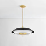 Westport Pendant Aged Brass Soft Black By Hudson Valley Lifestyle View