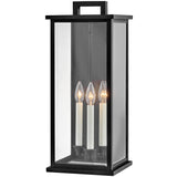 Weymouth Wall Lantern 22 Inch Black By Hinkley - Side View