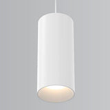 Whiskey Broad Cylinder Pendant Light White Medium By Fase1Lighting