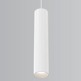 Whiskey Slim Cylinder Pendant Light Medium White By Fase1Lighting