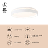 White 16inch Beanie Flush Mount by Kuzco Light Source