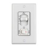 White 3-Speed Wall Control with On/Off Light Switch by Visual Comfort Fans