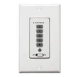 White 6-Speed Wall Control with LED Light Dimmer by Visual Comfort Fans