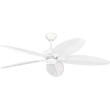 White Housing with White Blades Cruise Outdoor 60inch Ceiling Fan by Visual Comfort Fans