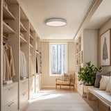 White Ringsley Flush Mount by WAC Lighting in Closet Area