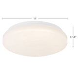 White Tio Flush Mount by Kuzco Lighting Dimensions