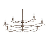 Willow 6-Light Chandelier Small in Bronze by Hubbardton Forge