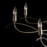 Willow 6-Light Chandelier Small detail in Vintage Platinum, by Hubbardton Forge