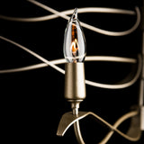 Willow 6-Light Chandelier Small detail in Vintage Platinum, by Hubbardton Forge