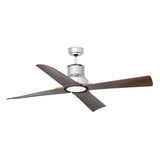 Winche Ceiling Fan Chrome and Brown Without LED by Faro Barcelona