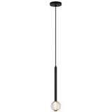 Windchimer Pendant Light Matte Black By Matteo - Front View