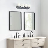 Windom Wall Bath Sconce Midnight Black By Generation Lighitng - Lifestyle View