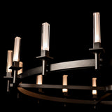 Windsor Chandelier 16 Light detail in Oil Rubbed Bronze, Frosted Glass, by Hubbardton Forge