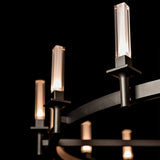 Windsor Chandelier 16 Light detail in Oil Rubbed Bronze, Frosted Glass, by Hubbardton Forge