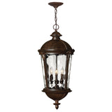 Windsor Large Hanging Lantern - River Rock - by Hinkley