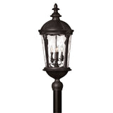 Windsor Large Post Mount Lantern - Black - by Hinkley