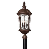 Windsor Large Post Mount Lantern - River Rock - by Hinkley