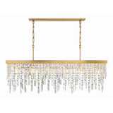 Winfield Linear Crystal Chandelier 49'' Antique Gold