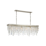 Winfield Linear Crystal Chandelier 49'' Antique Silver