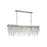 Winfield Linear Crystal Chandelier 49'' Antique Silver