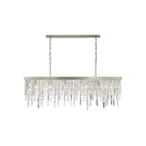 Winfield Linear Crystal Chandelier 49'' Antique Silver