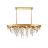 Winham Linear Oval Chandelier 36'' Antique Gold