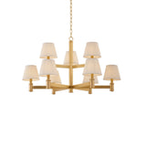 Woodland Park Chandelier - 9 Light - Aged Brass by Hudson Valley
