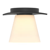 Wren Flush Mount in Black, Opal Glass by Hubbardton Forge