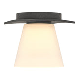Wren Flush Mount in Natural Iron, Opal Glass by Hubbardton Forge