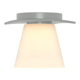 Wren Flush Mount in Vintage Platinum, Opal Glass by Hubbardton Forge