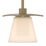 Wren Mini Pendant in Modern Brass, Opal Glass by Hubbardton Forge