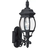 Wynfield Outdoor Wall Lantern — 6.25 Inch, Black with Clear Beveled Glass