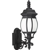 Wynfield Outdoor Wall Lantern — 6.25 Inch, Black with Frosted Glass